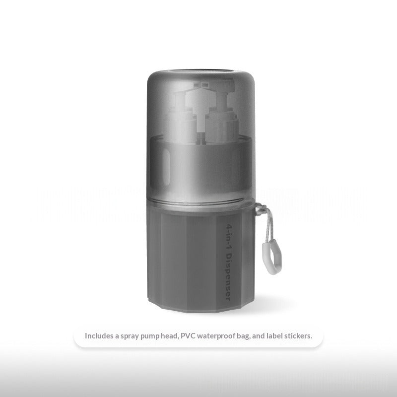 4-in-1 Travel Dispenser Bottle — Wall-Mount Collapsible Silicone