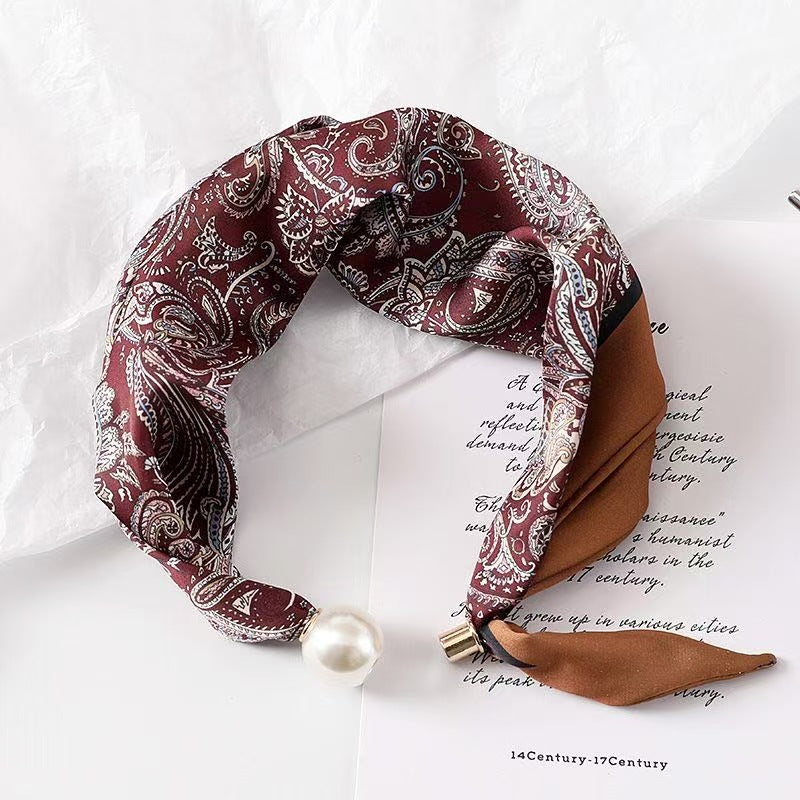Burgundy paisley neckerchief