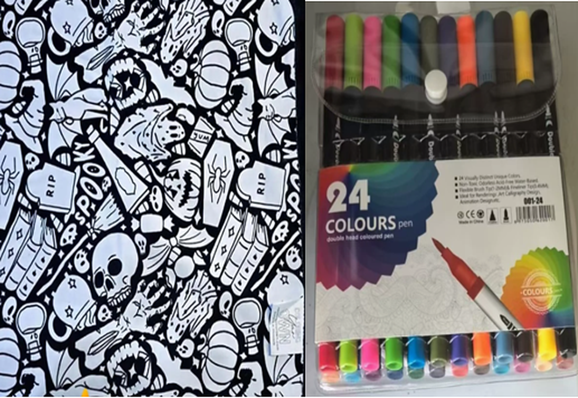 DIY Coloring Blankets & Marker Sets