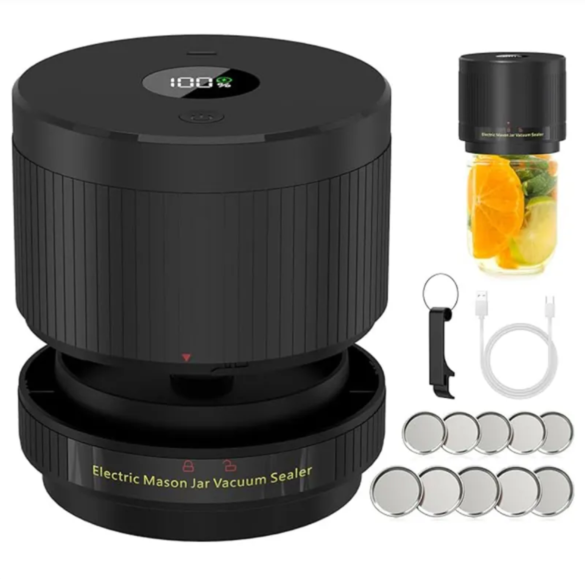 Mason Jar Vacuum Sealer — Electric Food Preservation Kit