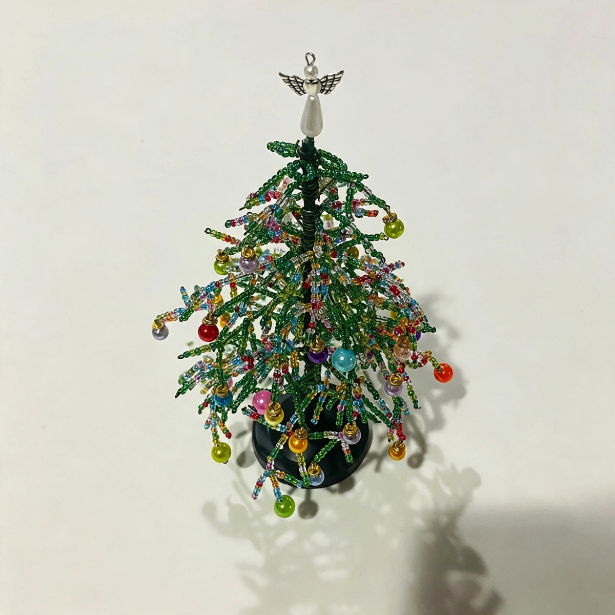 Finished classic beaded Christmas tree