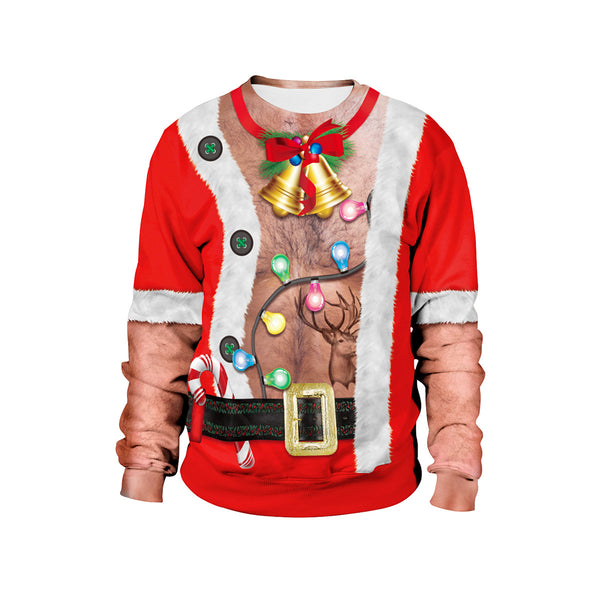 Ugly Christmas sweater, Santa Suit Red design