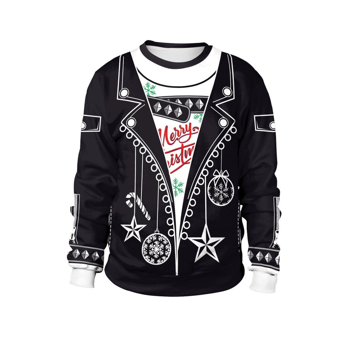 Ugly Christmas sweater, Rocker Jacket Black design