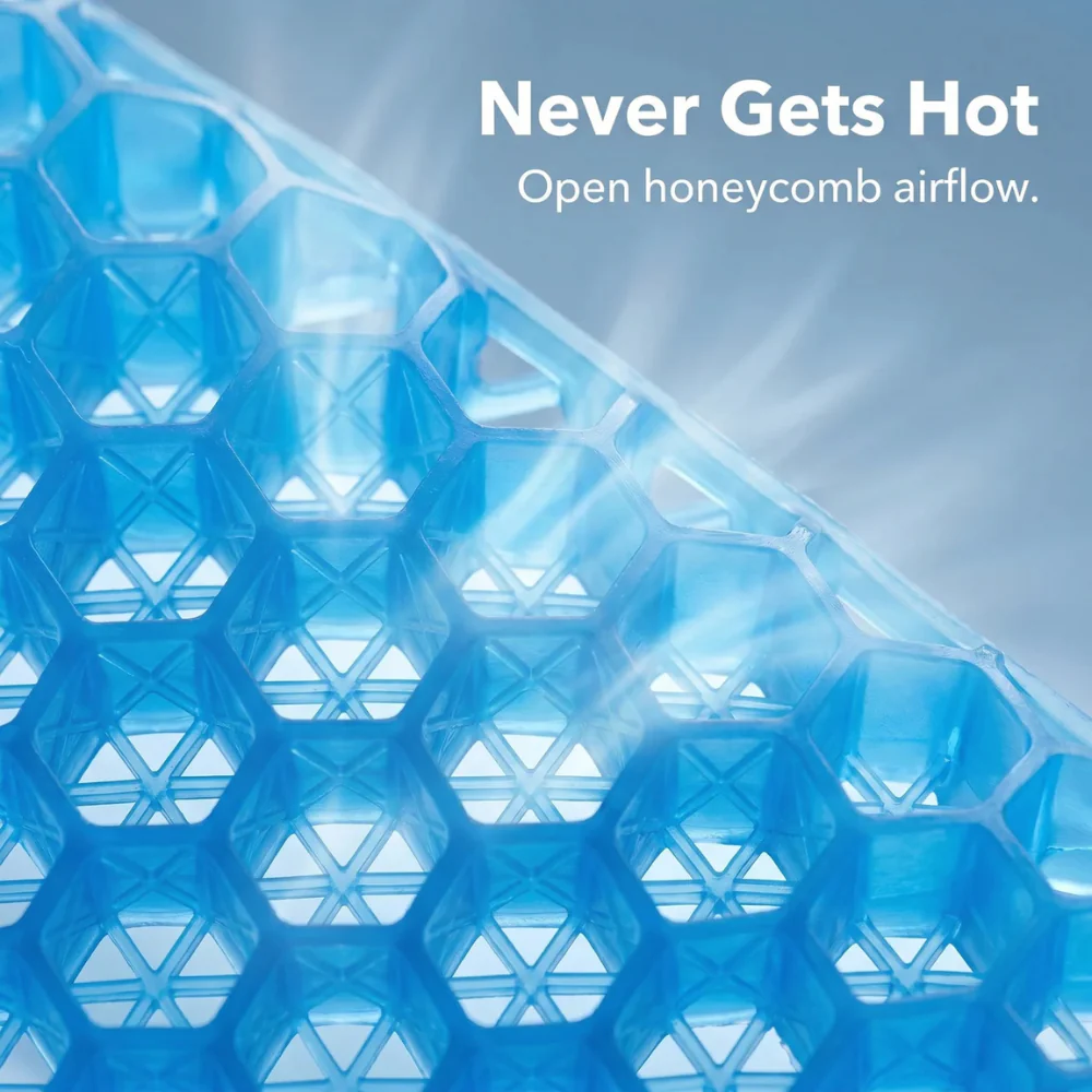 Honeycomb Gel Seat Cushion - Breathable Pressure-Relief Comfort Pad