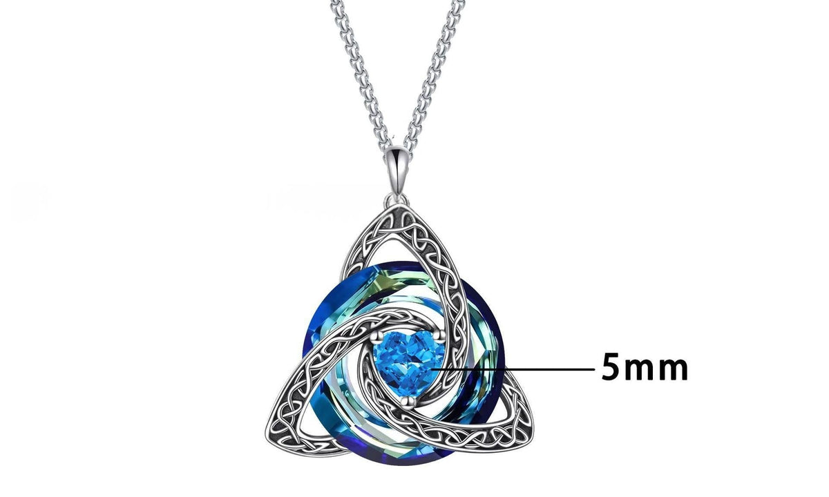Pendant size guide: 5mm heart birthstone in the crystal halo
