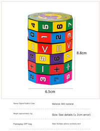 Cylindrical Six-Sided Math Cube for Kids Learning Toy 2