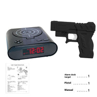 Electronics Desk Clock Digital Gun Alarm Clock Gadget Target Laser Shoot For Children's Alarm Clock Table Awakening 6