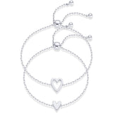 Matching Hearts Bracelet Set — Keep One, Gift the Other (Gold or Silver) 10