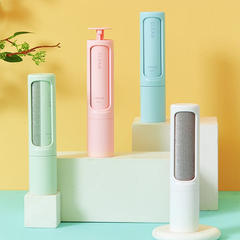 FurAway 2-in-1 pet hair remover in green, pink, blue and white