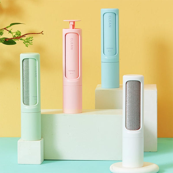 FurAway 2-in-1 pet hair remover in green, pink, blue and white