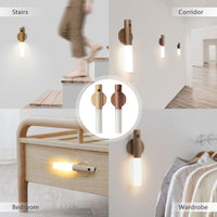 Auto LED USB Magnetic Wireless Night Light Corridors Porch Lights PIR Motion Sensor Wall Light Cabinet Lamp 8