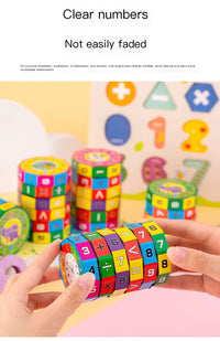 Cylindrical Six-Sided Math Cube for Kids Learning Toy 9