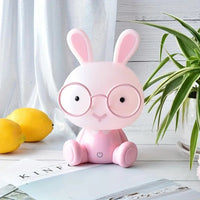 Cute Rabbit Glasses Table Lamp - USB Cartoon Night Light 2