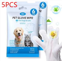 Pet Cleaning Gloves & Wipes 2