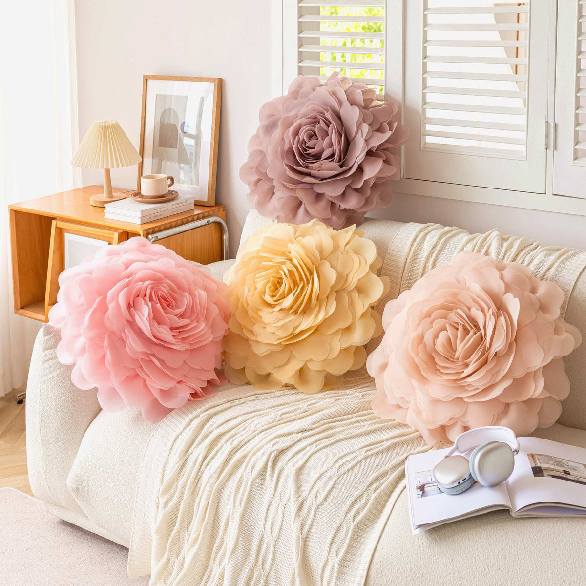 Princess Style 3D Sheer Floral Pillowcase for Bedroom
