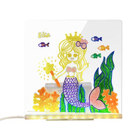 LED Acrylic Drawing Board DIY Erasable Luminous Writing Boards With Stand USB Plug Message Board With NightLight 6