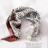 Magnetic Pearl Clasp Neckerchief — No-Tie Satin-Finish Square Neck Scarf 11