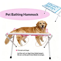 Pet Bath Hammock with Stand — No-Slip Grooming Sling for Dogs & Cats 4