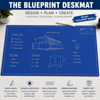Blueprint Desk Mat — Write-On, Wipe-Off Double-Sided Desk Pad 7