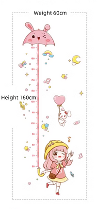 Removable Cartoon Height Stickers for Kids' Rooms 1