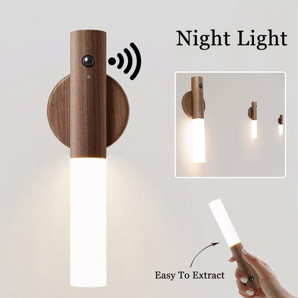Magnetic Motion-Sensor LED Night Light — Wireless & Rechargeable