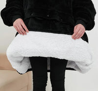 Cozy Heated Hoodie Blanket — USB Wearable Sherpa Blanket with Back Heating 15