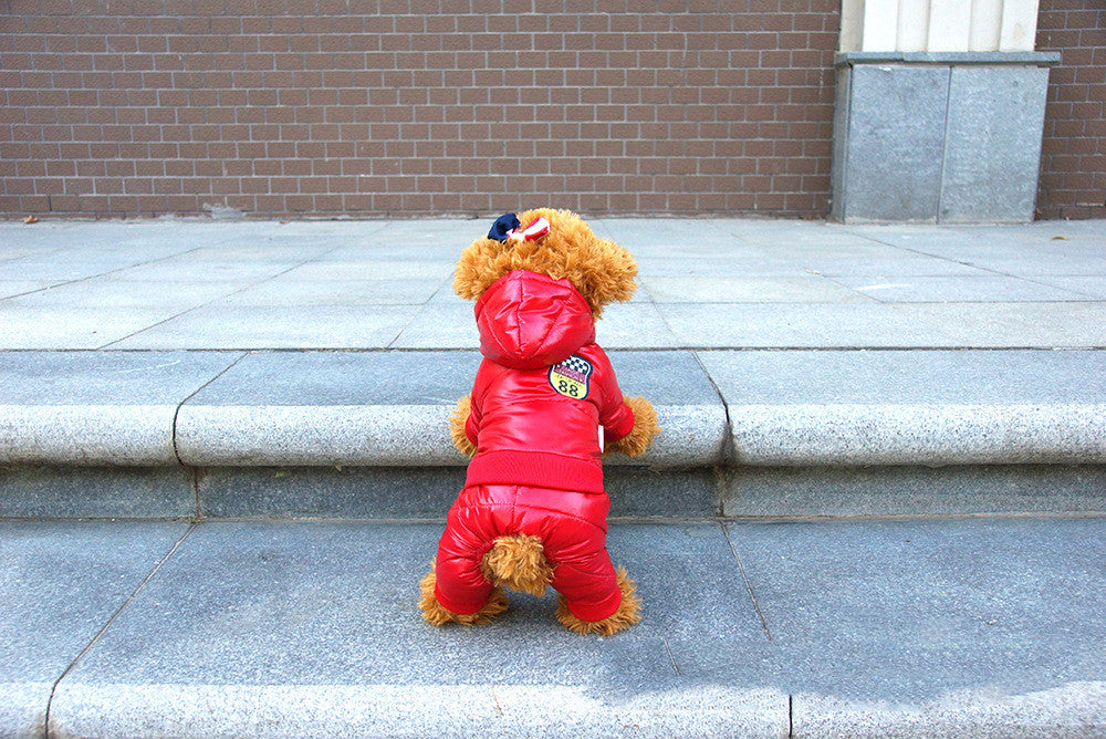 Cozy Puffer Dog Jacket — Windproof Down-Cotton Winter Coat