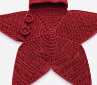 Crocheted Star-shaped Bodysuit Starfish Baby Sleeping Bag Newborn Baby Boy Girl Kids Cartoon Hooded Romper Jumpsuit Bodysuit Clothes Outfits Long Sleeve Playsuit Toddler One Piece Outfit 11