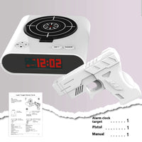 Electronics Desk Clock Digital Gun Alarm Clock Gadget Target Laser Shoot For Children's Alarm Clock Table Awakening 3