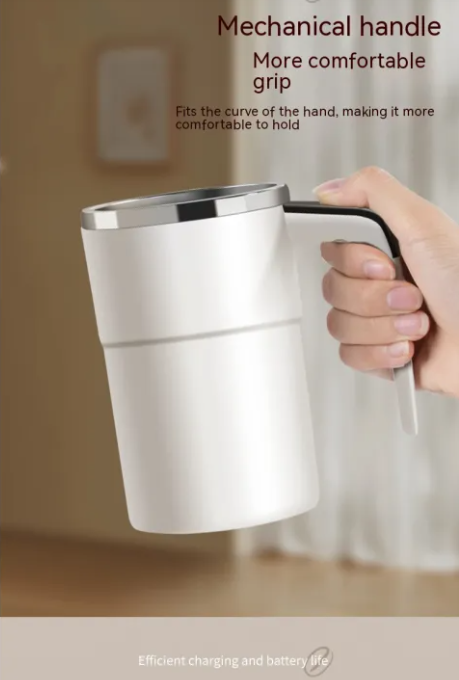 Self-Stirring Coffee Mug — Rechargeable Magnetic Mixing Cup, 380 ml