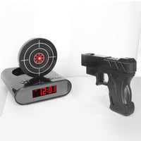 Electronics Desk Clock Digital Gun Alarm Clock Gadget Target Laser Shoot For Children's Alarm Clock Table Awakening 2