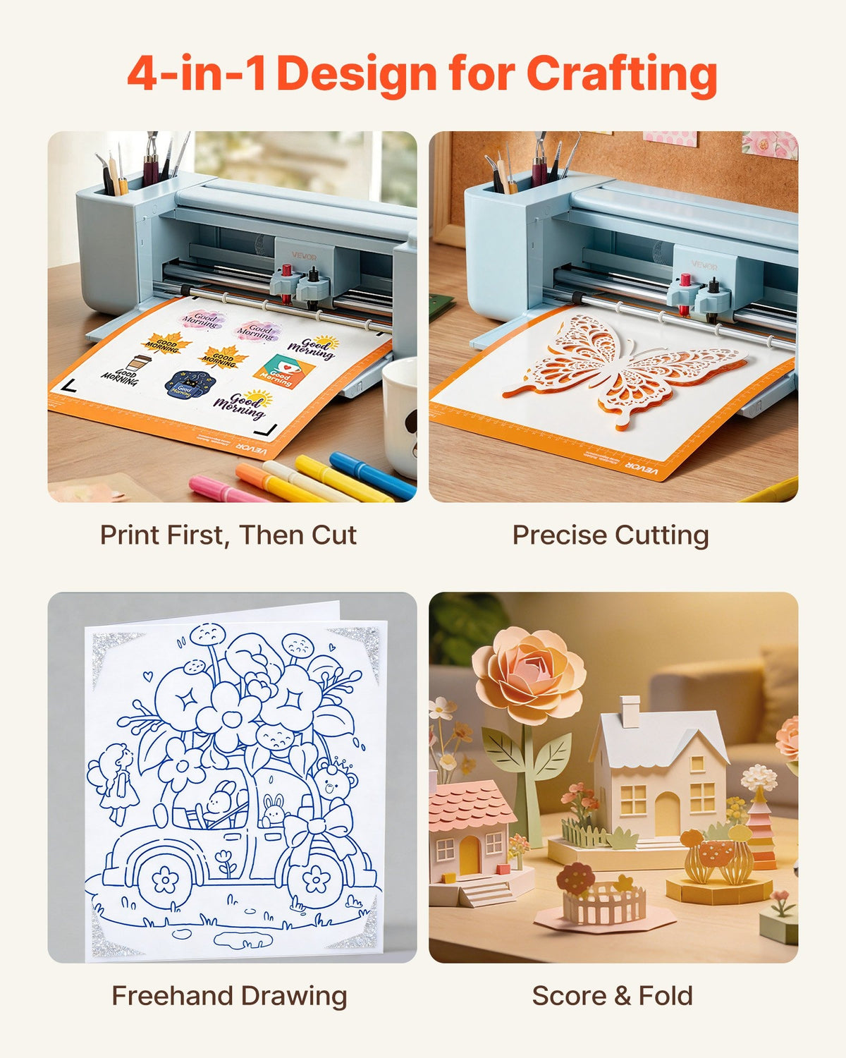 12-Inch Vinyl Cutting Machine — Button-Controlled Craft Cutter with Bluetooth, Wi-Fi & USB