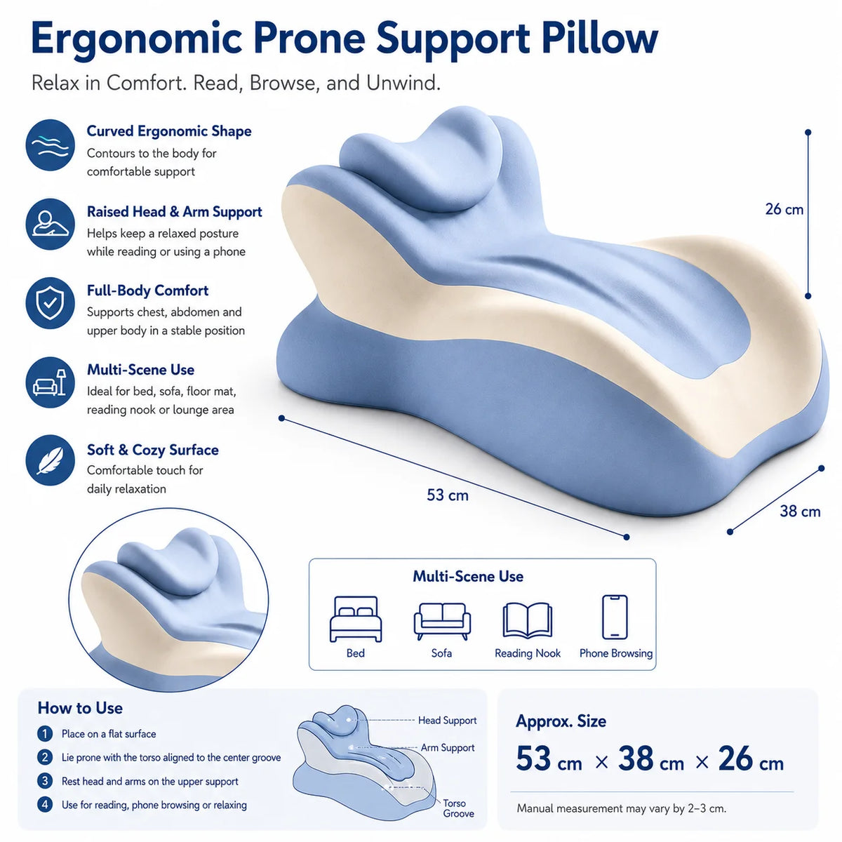 CozyCurve Multi-Position Support Pillow