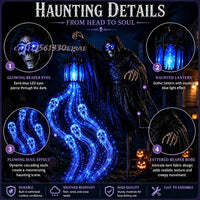 Soul Harvester Animated Garden Light — Solar Grim Reaper Stake 7