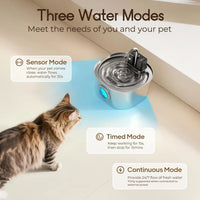 PurrFlow Wireless Cat Water Fountain — Cordless 3.2 L Stainless Steel Fountain with Motion Sensor 3