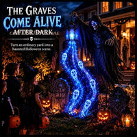 Soul Harvester Animated Garden Light — Solar Grim Reaper Stake 2