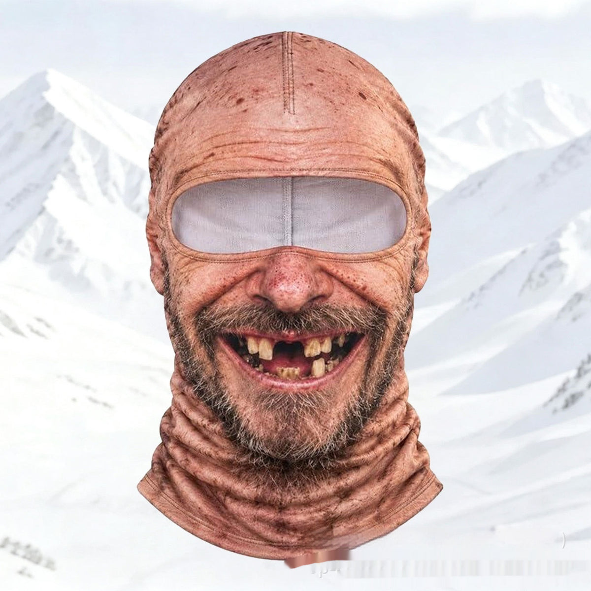 Old man face print balaclava, design 4