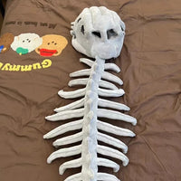 Dino Skeleton Head Hat — Plush T-Rex Skull Hat with Spine Tail 6
