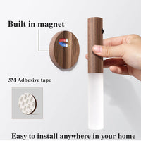 Auto LED USB Magnetic Wireless Night Light Corridors Porch Lights PIR Motion Sensor Wall Light Cabinet Lamp 4