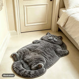 Sleepy Cat Floor Mat — Cute Animal-Shaped Rug in 5 Designs 7