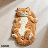 Sleepy Cat Floor Mat — Cute Animal-Shaped Rug in 5 Designs 1