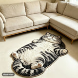 Sleepy Cat Floor Mat — Cute Animal-Shaped Rug in 5 Designs 4
