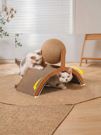 Wobble Ball Cat Scratcher — Sisal Ball & Curved Scratch Board 7