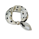 Magnetic Pearl Clasp Neckerchief — No-Tie Satin-Finish Square Neck Scarf 3