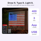 Smart LED Curtain Lights — 400 Color-Changing LEDs with App, Music Sync & DIY Patterns 3
