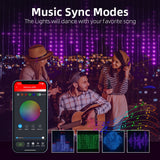 Smart LED Curtain Lights — 400 Color-Changing LEDs with App, Music Sync & DIY Patterns 7