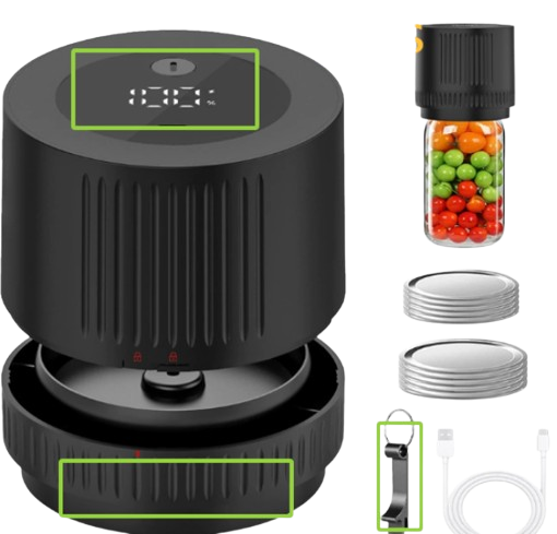 Mason Jar Vacuum Sealer — Electric Food Preservation Kit
