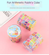 Cylindrical Six-Sided Math Cube for Kids Learning Toy 8