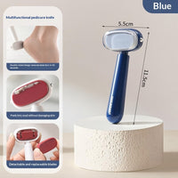 Double-Sided Foot File & Callus Remover — Pedicure Tool with Replaceable Blades 9