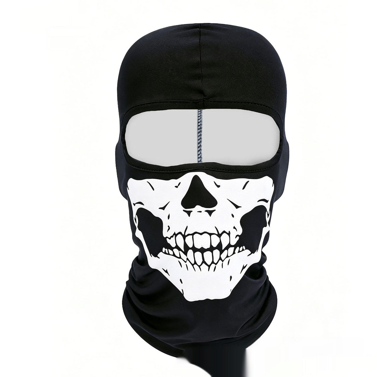 Wide grin skull print balaclava